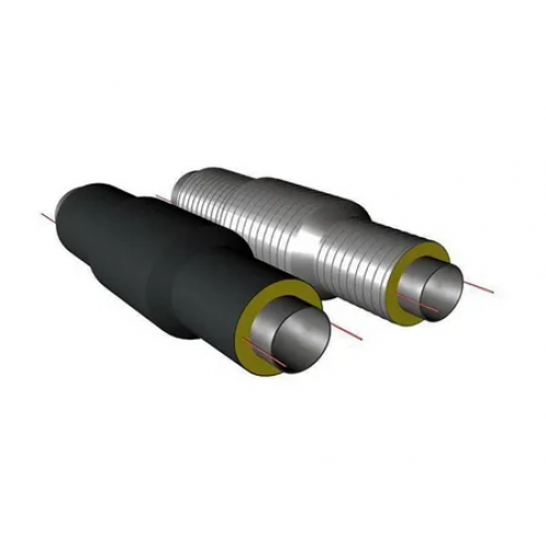 Сильфонный компенсатор двухсекционный ППУ ОЦ тип 2 1,6 МПа 09Г2С AISI 321 32х3,5х50 мм ГОСТ 8732-78