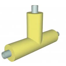 Тройник в ППМ изоляции 89х80х80х180х45,5х395х800 мм ГОСТ Р 56227-2014